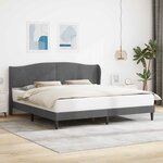 vidaXL Cadre de lit avec tête de lit Gris foncé 200 x 200 cm Velours
