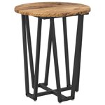 Table d'appoint vidaXL 2 pièces en bois vintage  stratifié et métal