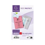 Etui De Protection Multi-cartes 4 Volets Pvc Lisse 20/100e - Cristal - X 10 - Exacompta