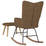 vidaXL Chaise à bascule avec tabouret Taupe Tissu