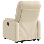 vidaXL Fauteuil inclinable Crème Tissu