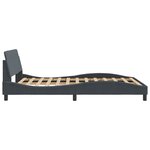 vidaXL Cadre de lit avec tête de lit Gris foncé 140x190 cm Velours