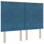 vidaXL Lit avec sommier avec matelas et banc bleu foncé 140x190 cm