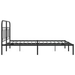 vidaXL Cadre de lit métal sans matelas avec tête de lit noir 150x200cm