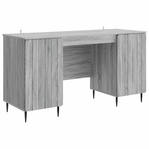 vidaXL Bureau Sonoma gris 142 5 x 50 x 75 cm Bois d'ingénierie