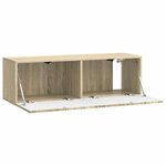 vidaXL Meuble TV mural Chêne Sonoma 98 x 31 x 30 cm Bois d'ingénierie