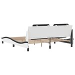 vidaXL Cadre de lit sans matelas blanc et noir 180x200 cm similicuir