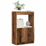 vidaXL Buffet haut vieux bois 63x33x100 cm bois d'ingénierie