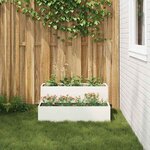 vidaXL Cache-pot de jardin Blanc 100 x 60 x 45 cm Acier