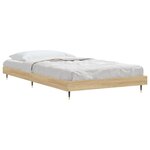 vidaXL Cadre de lit chêne sonoma 100x200 cm bois d'ingénierie