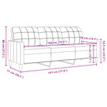 vidaXL Canapé à 3 places Rose 180 cm Velours