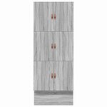 vidaXL Cadre de lit avec rangement Sonoma gris 236.5 x 90 x 31.5 cm