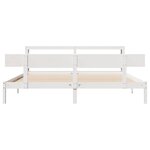vidaXL Cadre de lit sans matelas blanc 200x200 cm bois massif de pin