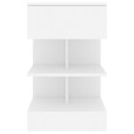 vidaXL Table de chevet Blanc 40x35x65 cm Bois d’ingénierie