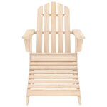 vidaXL Chaise de jardin Adirondack avec repose-pied et table Sapin