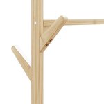 vidaXL Porte-vêtements et étagères et roulettes 100x38x175 5cm bambou