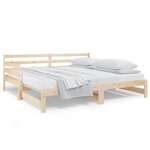 vidaXL Lit coulissant 2x(80x200) cm Bois de pin massif