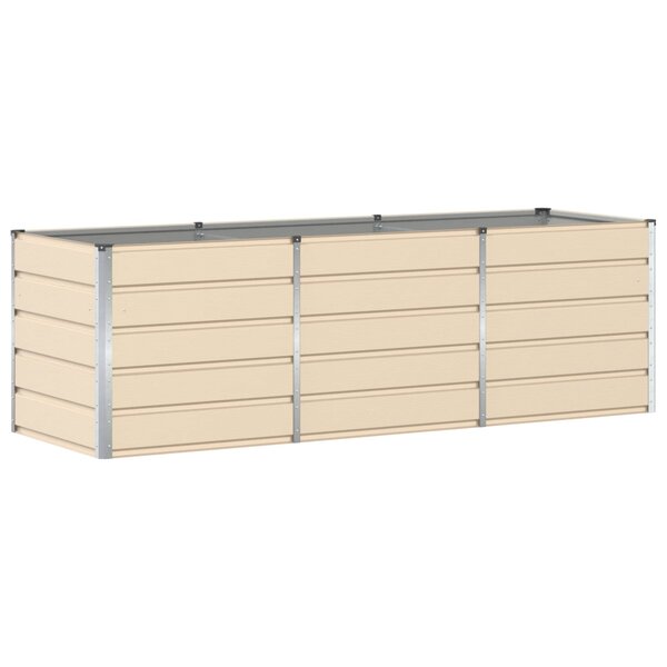 vidaXL Jardinière Ivoire 240 x 80 x 75 cm Acier