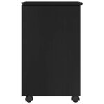 vidaXL Cabinet roulant Noir 34 x 39 x 65 5 cm Bois de Pin Massif