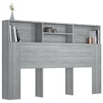 vidaXL Armoire de tête de lit Sonoma gris 160x19x103 5 cm