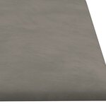 vidaXL Panneaux muraux 12 Pièces Gris clair 60x15 cm Velours 1 08 m²