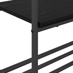 vidaXL Portant à vêtements avec étagères Chêne noir 77 x 30 x 171 cm