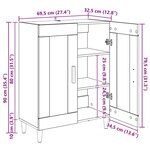 vidaXL Buffet Chêne artisanal 69 5 x 34 x 90 cm Bois d'ingénierie