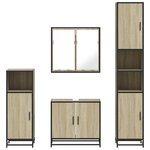 vidaXL Ensemble de meubles de salle de bain 4 Pièces chêne sonoma