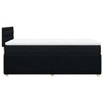 vidaXL Sommier à lattes de lit et matelas Noir 80x200 cm Tissu
