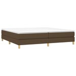 vidaXL Cadre de lit à ressorts marron foncé 200x200 cm tissu