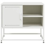 vidaXL Meuble TV blanc 68x39x60 5 cm acier