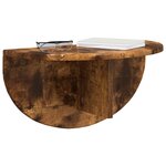 vidaXL Étagère Murale Montage mural 2 Pièces Chêne fumé 38 x 19 x 19 cm