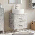vidaXL Vanité de lavabo mural Gris béton 49 5 x 44 5 x 65 cm
