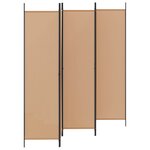 vidaXL Paravent 5 panneaux Beige 250 x 200 cm Tissu
