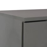 vidaXL Buffet Gris brillant 71x35x80 cm Bois d'ingénierie