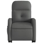 vidaXL Fauteuil inclinable de massage électrique Gris foncé Tissu