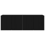 vidaXL Meuble TV mural 2 Pièces Noir 59 5 x 31 x 40 cm Bois d'ingénierie