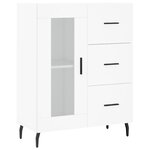 vidaXL Buffet haut Blanc 69 5x34x180 cm Bois d'ingénierie