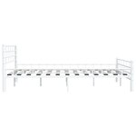 vidaXL Cadre de lit et tête de lit sans matelas blanc 160x200 cm métal