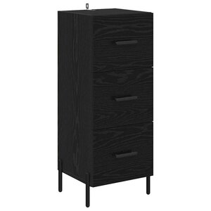 vidaXL Buffet Chêne noir 34 x 34 5 x 90 cm Bois d'ingénierie