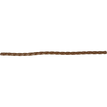 Cordon tressé en cuir idéal pour bracelet ø 4mm brun 1 m