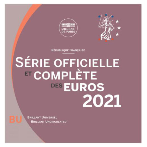 Coffret série monnaies euro France 2021 BU - Monnaie de Paris.