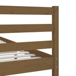 vidaXL Cadre de lit sans matelas marron miel bois massif 200x200 cm