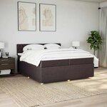 vidaXL Sommier à lattes de lit avec matelas Marron foncé 200x200 cm