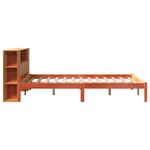 vidaXL Lit bibliothèque sans matelas cire marron 150x200 cm pin massif