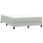 vidaXL Sommier à lattes de lit et matelas gris clair 160x210cm velours