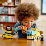 Lego 10931 duplo le camion et la pelleteuse  engin de chantier jouet pour les enfants de 2 ans et +