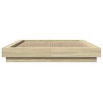 vidaXL Cadre de lit sans matelas chêne sonoma 135x190 cm