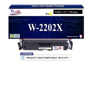 T3AZUR -Toner compatible avec HP W2202X / W2202A (220X/220A) pour HP Color LaserJet Pro MFP 4202dn 4202dw 4302fdn 4302fdw 4303dw 4303fdn 4303fdw - Jaune