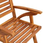 vidaXL Chaises de jardin avec coussins 4 Pièces Bois de teck solide